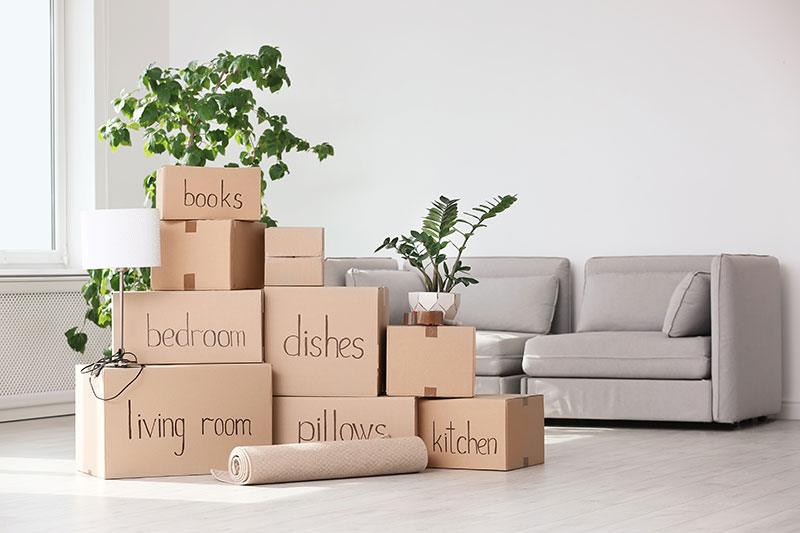 Declutter and downsize before a move